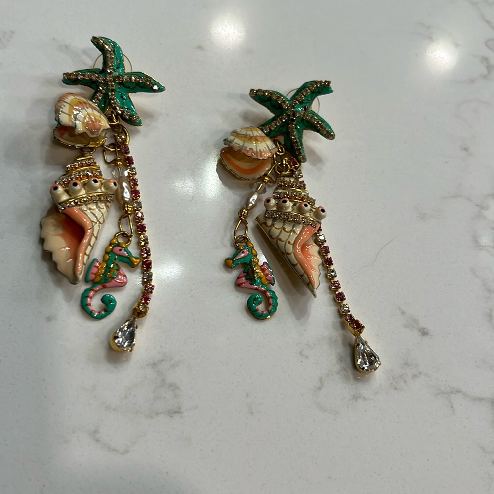Lunch at the Ritz Seashell Earrings